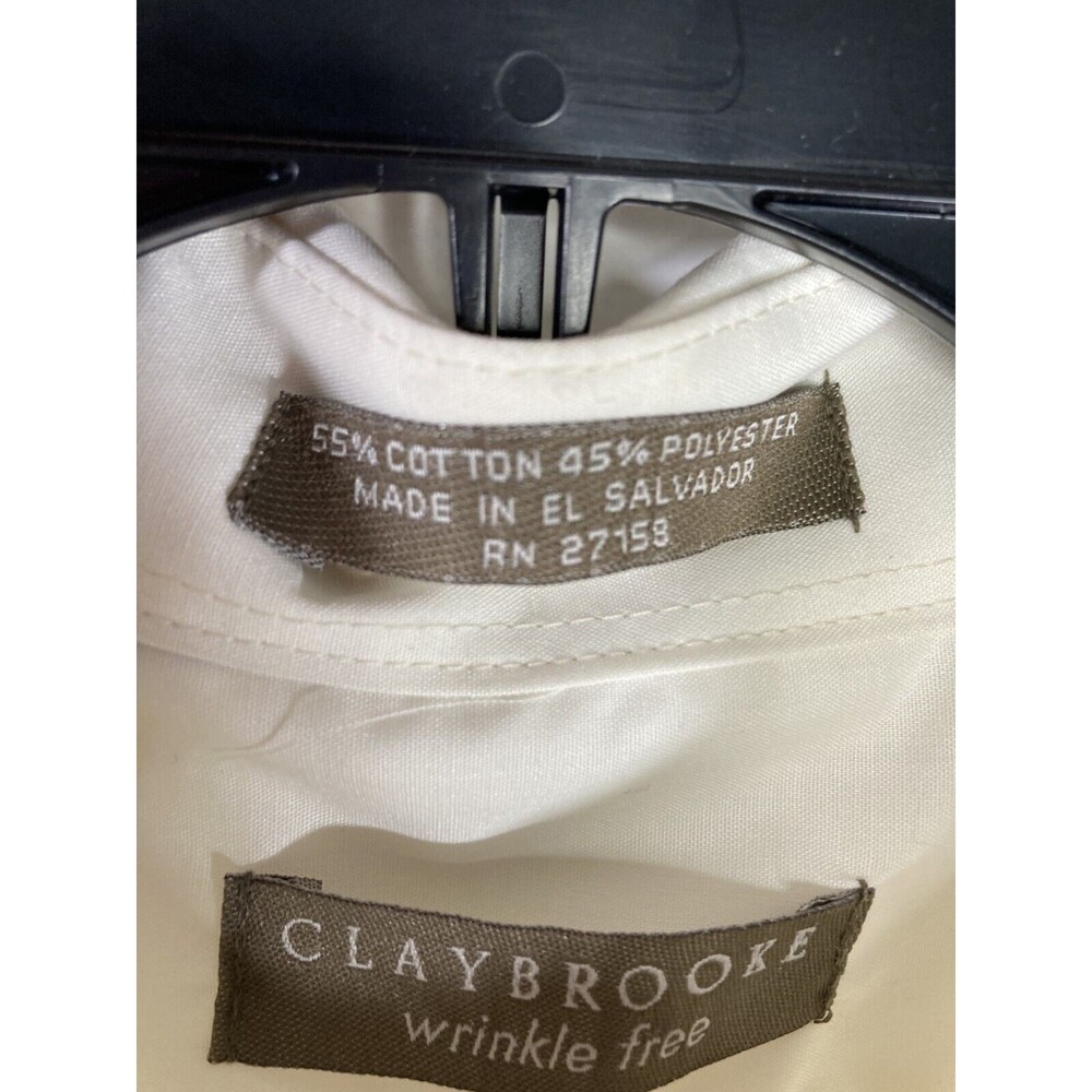 Claybrooke Wrinkle Free Button Down Dress Shirt (Men’s Size 18 1/2-34/35) • NWT - Picture 3 of 7